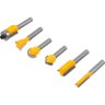 Tupia Manual para Laminado 6mm 1/4" 530w M3700b e Jogo 6 Fresas Makita - 6