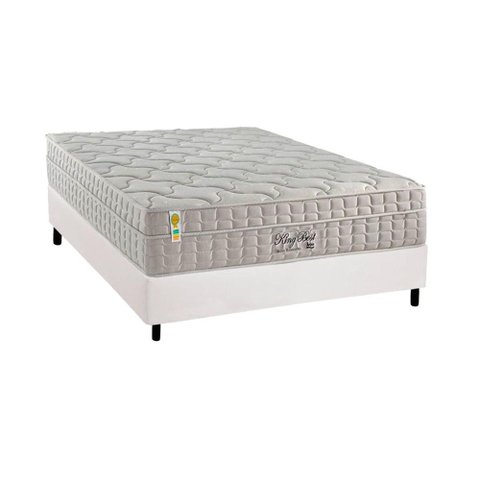 Conjunto Box Casal: Colchão Molas Anjos Ensacadas Masterpocket King Best New Clean + Base Crc