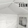 Tenda Montável Gazebo Barraca Praia Piscina Chácara 3x6m 4 Paredes Removíveis 2 Portas com Fecho e K - 7