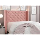 Ver imagem 2 de Cabeceira Cama Box Solteiro 90 Cm Vicenza Veludo Rosa S04 - D'Rossi