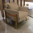 Ver mais imagens de Kit 02 Poltronas Lana Suede Base De Madeira Marrom Rato