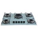 Ver imagem 1 de Cooktop Gás 5 Bocas Chama Tripla 127/220 Marmorizado