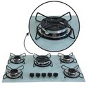 Ver imagem 3 de Cooktop Gás 5 Bocas Chama Tripla 127/220 Marmorizado