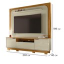 Ver imagem 3 de Home Theater Nilo 10 Pés 200cm MDP com Gaveta Telescópica Cumaru e Opa Pallazio