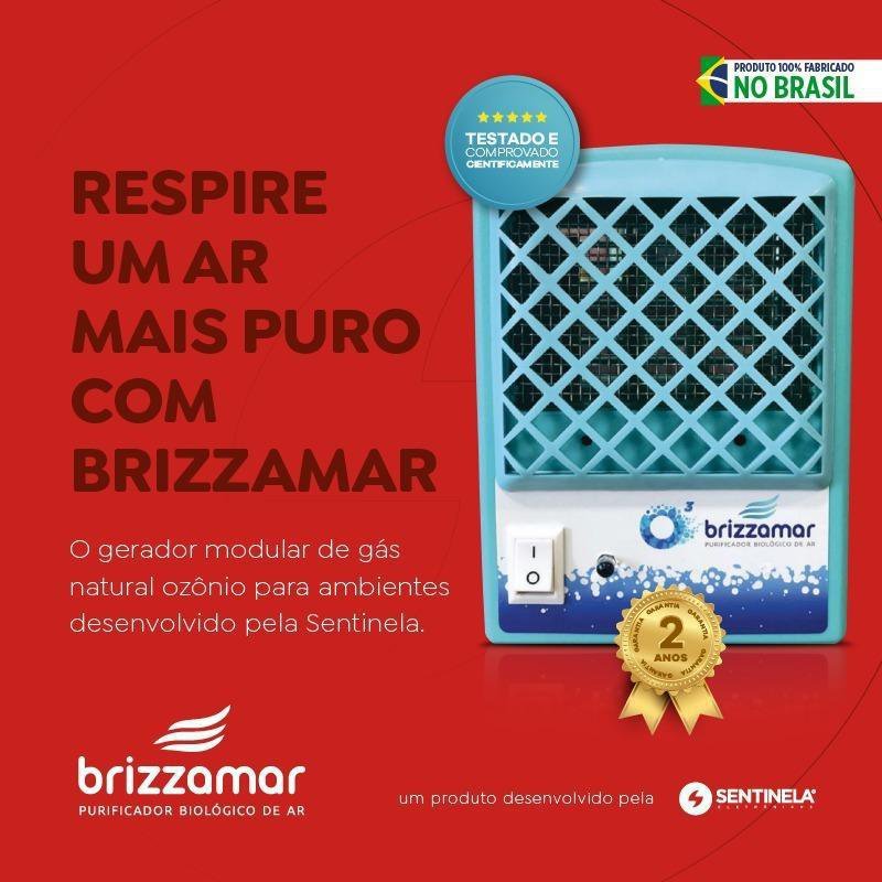 Purificador Ionizador E Ozonizador De Ar, 80M³ - Brizzamar - 2
