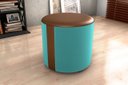 Ver imagem 2 de Puff Decorativo Copenhage Veludo Verde Menta L-482+e-437