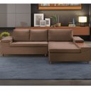 Ver imagem 1 de Sofá 3 Lugares com Chaise e Entrada USB Clássico 