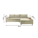 Ver imagem 3 de Sofá 3 Lugares com Chaise e Entrada USB Clássico