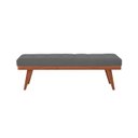 Ver imagem 1 de Puff Decorativo Recamier Madri - Tecido Cinza Noturno