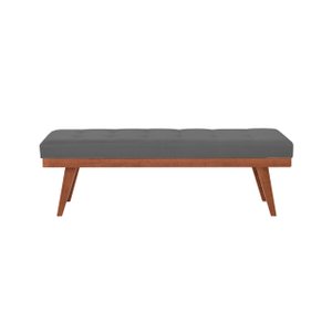 Puff Decorativo Recamier Madri - Tecido Cinza Noturno