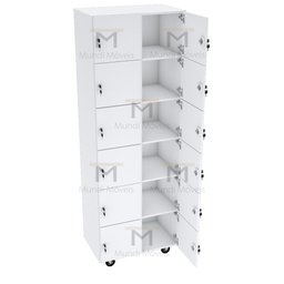 ARMÁRIO ESCANINHO 12 PORTAS CHAVE RODÍZIO M488.B ORGANIZADOR MUNDI MOVEIS - 6