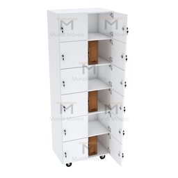ARMÁRIO ESCANINHO 12 PORTAS CHAVE RODÍZIO M488.B ORGANIZADOR MUNDI MOVEIS - 4