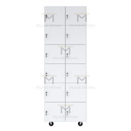 ARMÁRIO ESCANINHO 12 PORTAS CHAVE RODÍZIO M488.B ORGANIZADOR MUNDI MOVEIS - 3