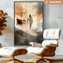 Ver imagem 1 de Quadro Decorativo Jesus Andando sobre As Águas Sala Quarto Casa Escritório