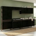 Ver imagem 6 de Armário de Cozinha Completa Modulada 280cm 5 Peças Milão Menu Móveis Preto
