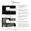 Ver imagem 7 de Armário de Cozinha Completa Modulada 280cm 5 Peças Milão Menu Móveis Preto