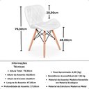 Ver imagem 5 de Kit 20 Cadeiras de Jantar Charles Eames Slim Wood Estofada - Branco