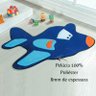 Presente Natal Tapete Quarto Infantil Avião Azul Royal Luxo - 2