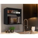 Ver imagem 3 de Suporte para Microondas 100% Mdf Preto Jws360º Suporte