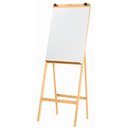 Ver imagem 1 de Porta Bloco Branco Cavalete Flip Chart Estrutura em Pinus Luxo Cor Natural Altura 1,80 Metros Referê