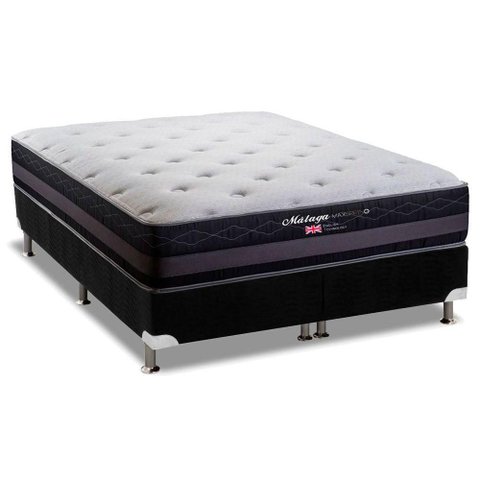 Cama Box Crc King +Colchão Molas Bonnel Málaga Herval 193x203
