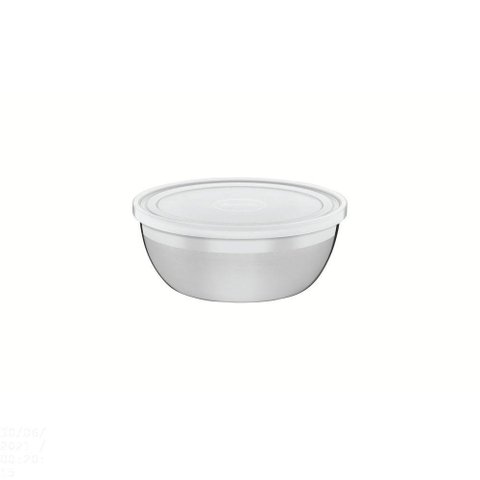 Pote Redondo Tramontina Freezinox em Aço Inox com Tampa Plástica 14 Cm 0,8 L Tramontina