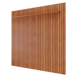 Painel Ripado para Tv 84 Polegadas 1 Prateleira 2,3m Maragogi Permobili Cinamomo - 1