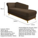Ver imagem 4 de Kit Diva Recamier Vanessa 160cm Lado Direito e 02 Poltronas Laura Suede - Doce Sonho Móveis RECAMIER