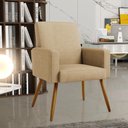 Ver mais imagens de Kit 02 Poltronas Maria Pés Palito Linho Bege Escuro