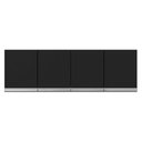 Ver imagem 4 de Kit 02 Armários De Cozinha Aéreo 160Cm 4 Portas Preto