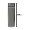 Kit 2 Garrafa Térmica Aço Inox Termômetro Digital Led 500ml Cinza - 6
