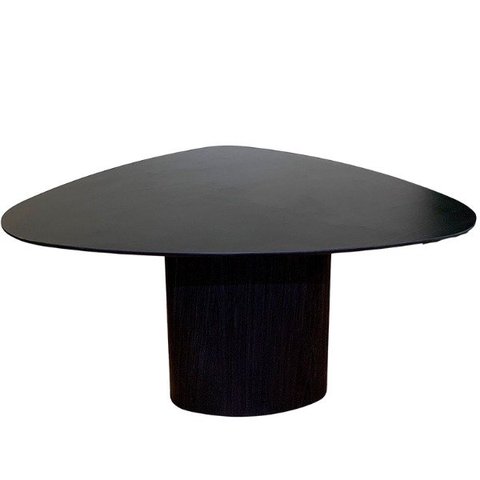 Mesa de Jantar Orgânica 180x160cm Tampo Ébano Base Ébano Personal Moveis Design Mesa de Jantar Cone 
