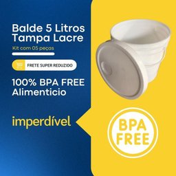 Balde Plástico 5l para Sorvete com Tampa - 5 Pçs - 2