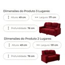 Ver imagem 6 de Kit Sofás Sandero 2 e 3 Lugares Paraná com Painel Tv 55 Esmeralda Caemmun