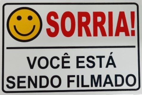 Placa Sorria Você Está Sendo Filmado Tam 15x10 - 10un - 2