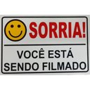 Ver imagem 2 de Placa Sorria Você Está Sendo Filmado Tam 15x10 - 10un