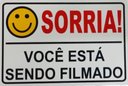 Ver imagem 2 de Placa Sorria Você Está Sendo Filmado Tam 15x10 - 10un