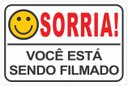 Ver imagem 1 de Placa Sorria Você Está Sendo Filmado Tam 15x10 - 10un