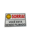 Ver imagem 3 de Placa Sorria Você Está Sendo Filmado Tam 15x10 - 10un