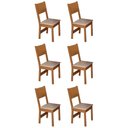 Ver imagem 1 de Kit 6 Cadeiras Pérola Mdf Assento Estofado em Tecido Bagum Bege