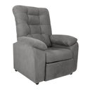 Ver imagem 4 de Poltrona do Papai Space 88cm Reclinável Manual Suede Cinza - Sallar Home
