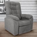Ver imagem 2 de Poltrona do Papai Space 88cm Reclinável Manual Suede Cinza - Sallar Home