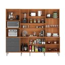 Ver imagem 4 de Armário de Cozinha Completo Grande 12 Portas Kit de Cozinha Pulse 2.6 Lukaliam:jequitiba/grafite