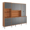 Ver imagem 5 de Armário de Cozinha Completo Grande 12 Portas Kit de Cozinha Pulse 2.6 Lukaliam:jequitiba/grafite