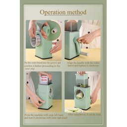Ralador Fatiador Smart Manual rolo multifuncional Mandoline cortador vegetal artefato ralador rabane - 3