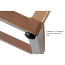 Ver imagem 4 de Banquinho Zênite - Metalon Cobre - Assento Estofado Pérola - 47cm