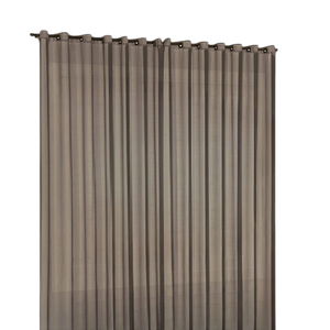 Cortina voil tecido 4,00x2,80 Para Varão Simples:Avelã