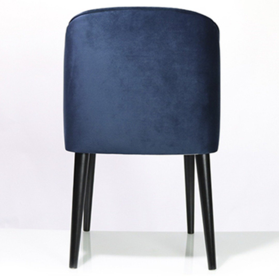 Cadeira de Jantar Curva Veludo Azul 80X49X57CM - 4