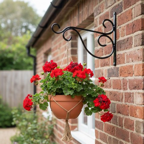 Suporte de Parede para Vasos de Flor Estilo Mão Francesa – Reforçados e Super Resistentes de Ferro:P