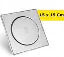 Ver imagem 3 de Ralo Click Inteligente 15x15 Cm Quadrado Aço Inox Banheiro Cozinha Sacada